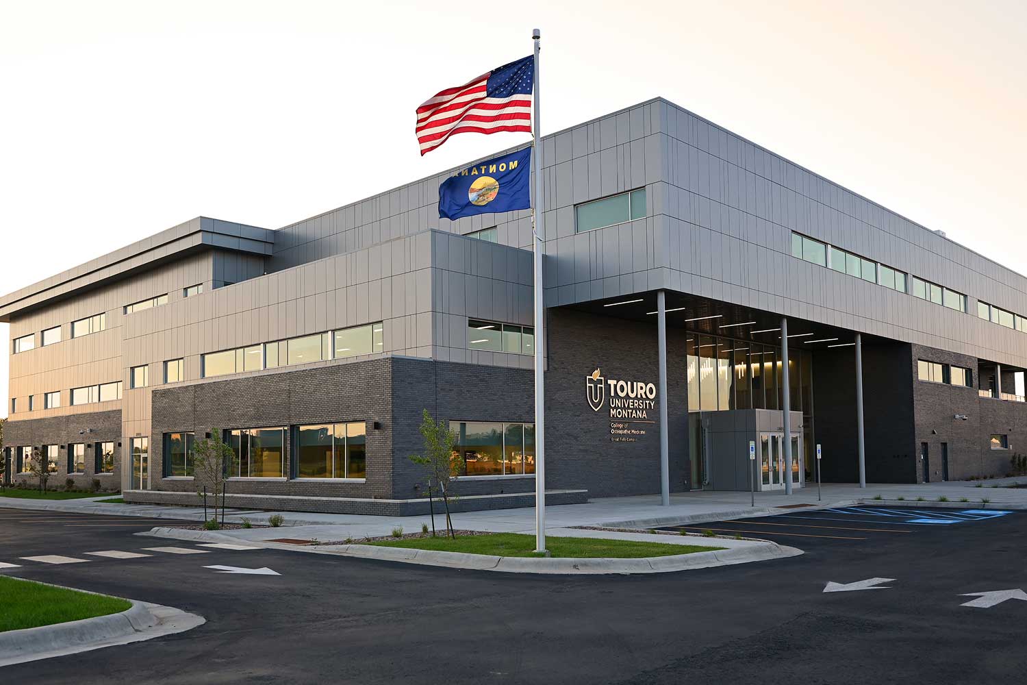Exterior of building on TouroCOM montana campus.